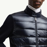 Padded Wool Zip-Up Cardigan