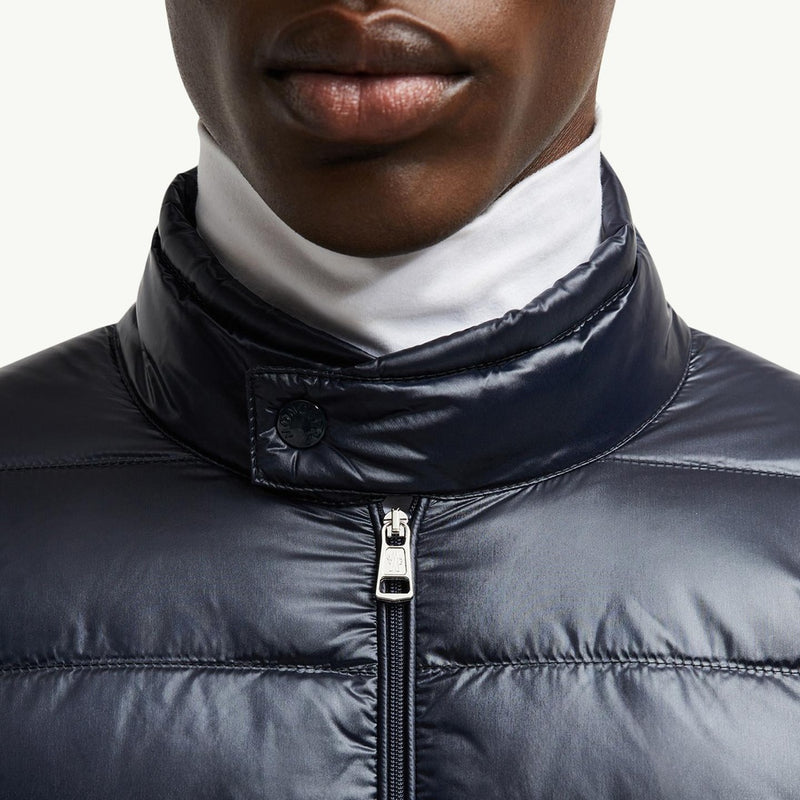 Padded Wool Zip-Up Cardigan