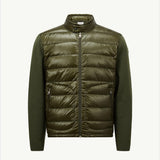 Padded Wool Zip-Up Cardigan