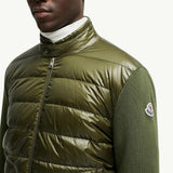 Padded Wool Zip-Up Cardigan