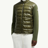 Padded Wool Zip-Up Cardigan