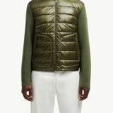 Padded Wool Zip-Up Cardigan