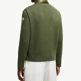 Padded Wool Zip-Up Cardigan