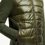 Padded Wool Zip-Up Cardigan