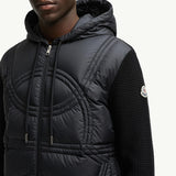 Logo-Quilted Padded Cotton Zip-Up Hoodie