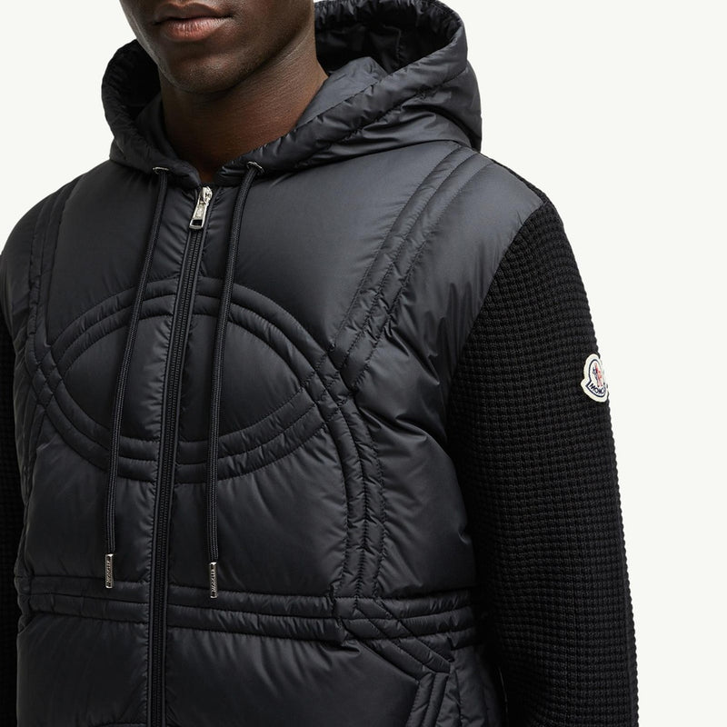 Logo-Quilted Padded Cotton Zip-Up Hoodie