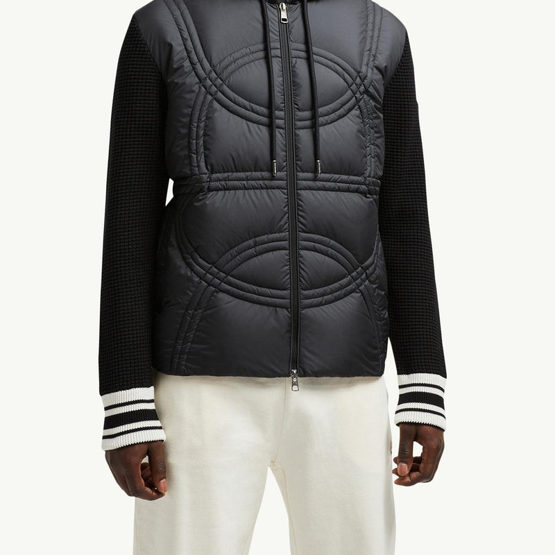 Logo-Quilted Padded Cotton Zip-Up Hoodie