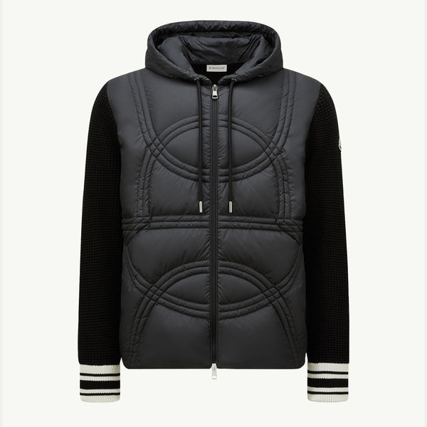 Logo-Quilted Padded Cotton Zip-Up Hoodie