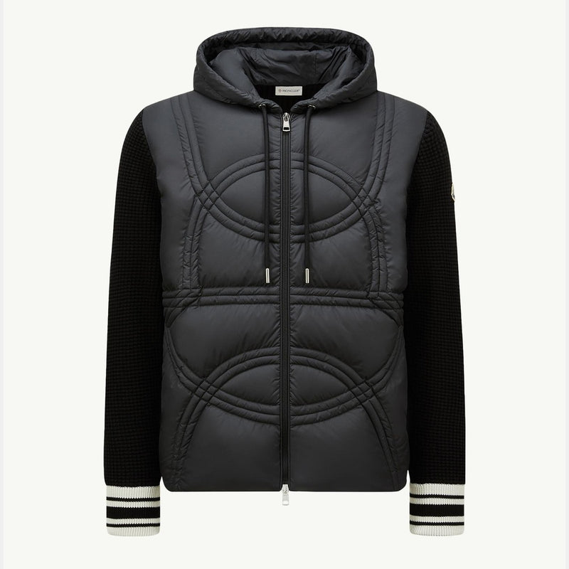 Logo-Quilted Padded Cotton Zip-Up Hoodie