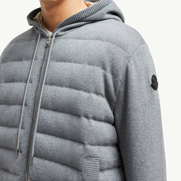 Padded Wool Zip-up hoodie