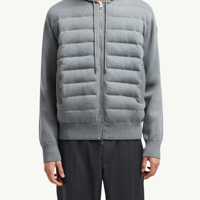 Padded Wool Zip-up hoodie