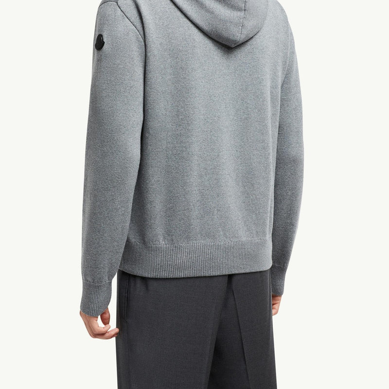 Padded Wool Zip-up hoodie