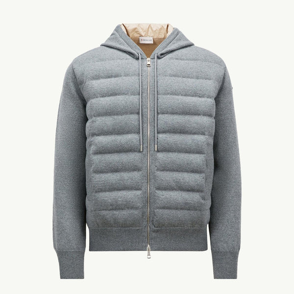 Padded Wool Zip-up hoodie