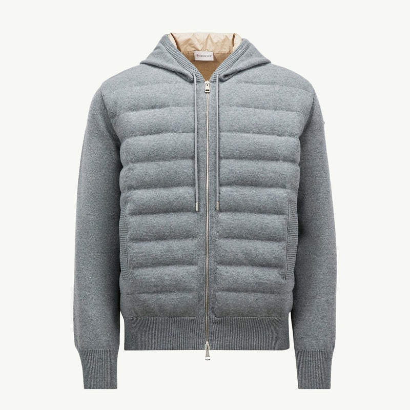 Padded Wool Zip-up hoodie
