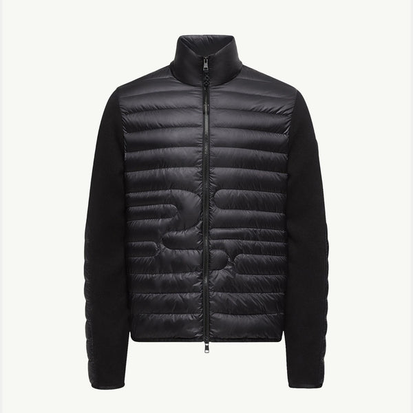 Padded Snake-Quilted Cotton Cardigan