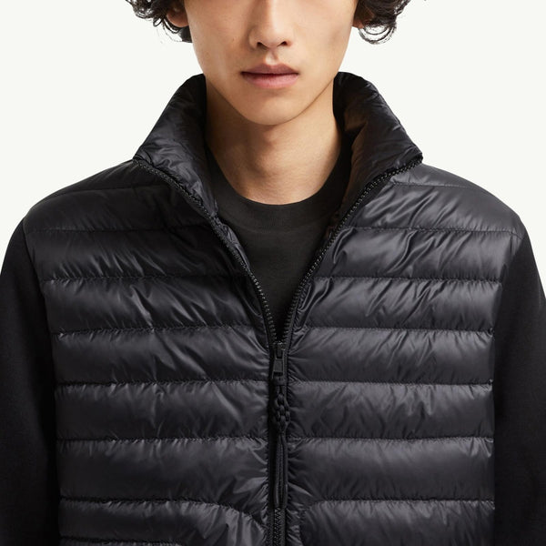 Padded Snake-Quilted Cotton Cardigan