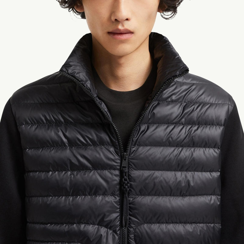 Padded Snake-Quilted Cotton Cardigan