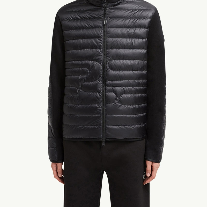 Padded Snake-Quilted Cotton Cardigan