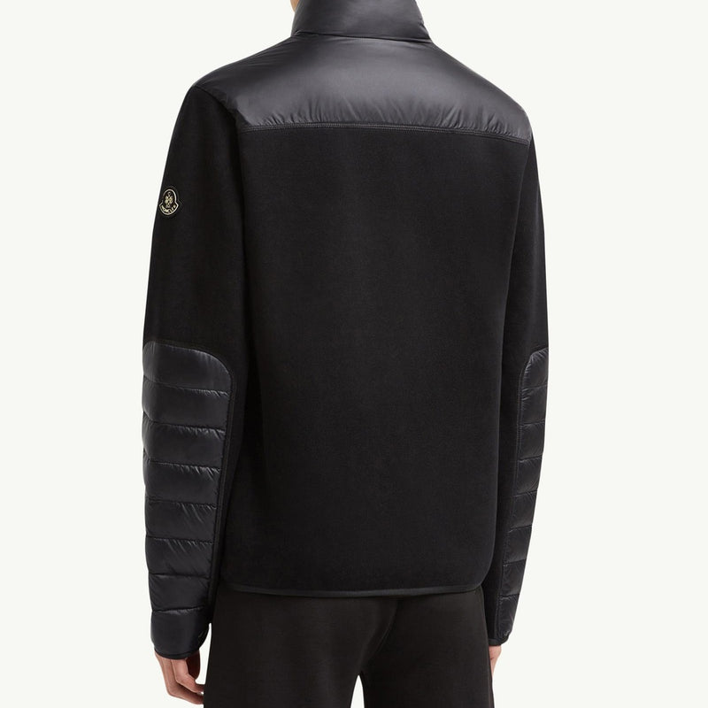 Padded Snake-Quilted Cotton Cardigan