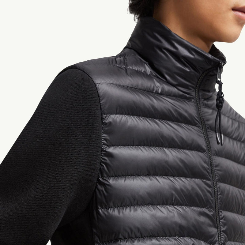 Padded Snake-Quilted Cotton Cardigan