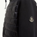 Padded Snake-Quilted Cotton Cardigan