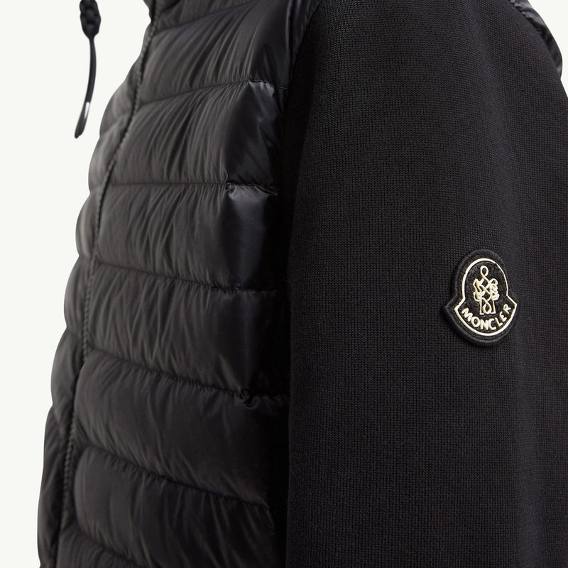 Padded Snake-Quilted Cotton Cardigan