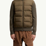 Padded Wool Zip-Up Cardigan