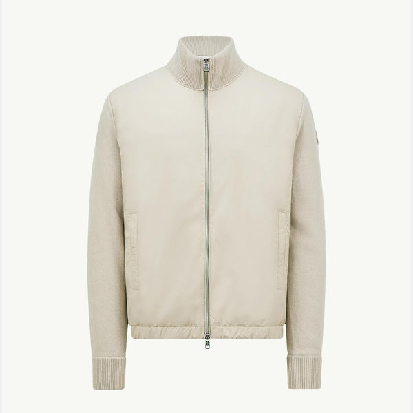 Padded Wool & Cashmere Zip-Up Cardigan