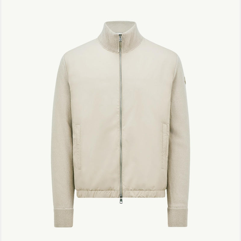 Padded Wool & Cashmere Zip-Up Cardigan