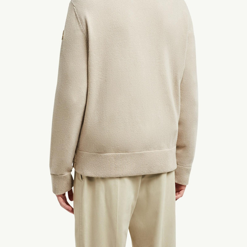 Padded Wool & Cashmere Zip-Up Cardigan