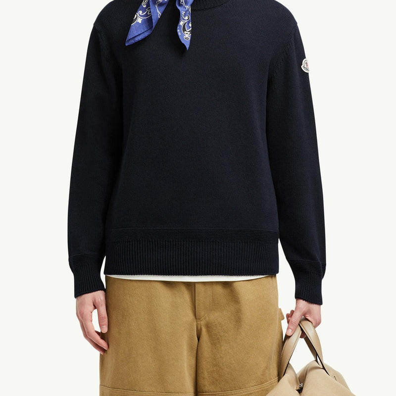 Logo Patch Cotton Jumper