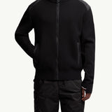 Padded Wool Zip-Up Cardigan