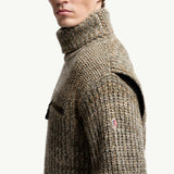 Wool Polo Neck Jumper With Pocket