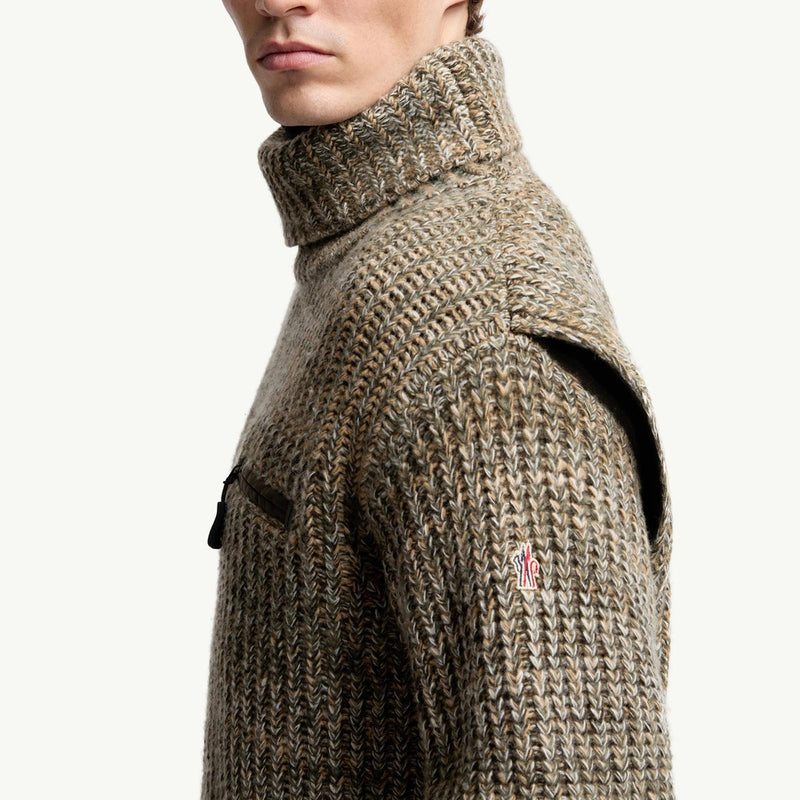 Wool Polo Neck Jumper With Pocket