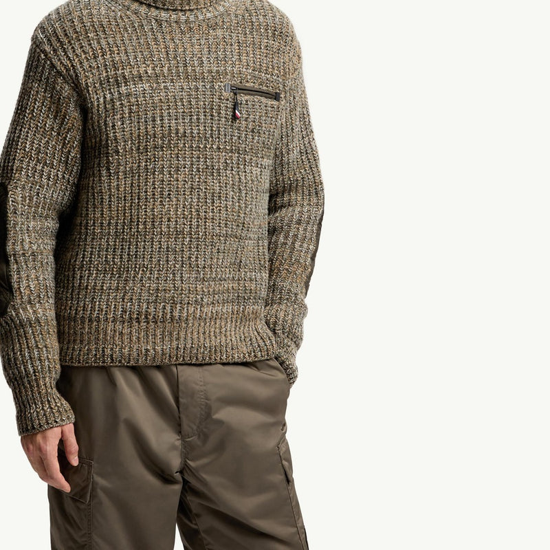 Wool Polo Neck Jumper With Pocket