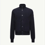 Padded Wool Zip-up Cardigan