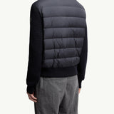 Padded Wool Zip-up Cardigan