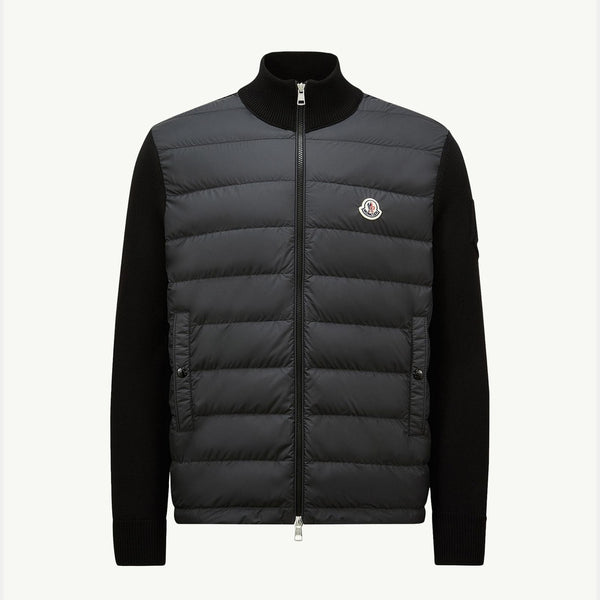 Padded Cotton Zip-Up Cardigan