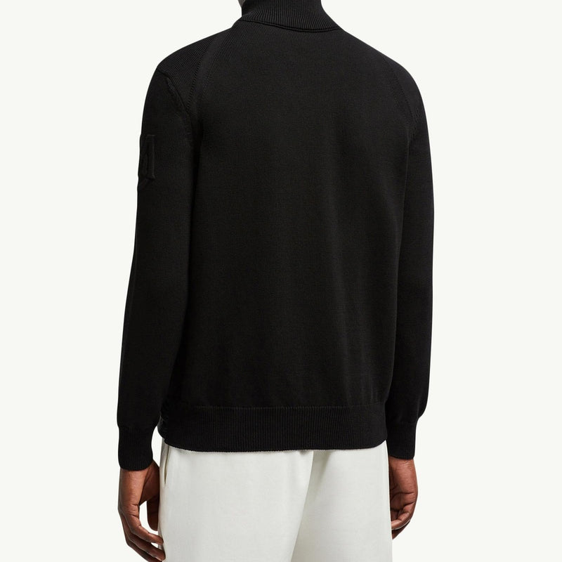 Padded Cotton Zip-Up Cardigan