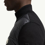 Padded Cotton Zip-Up Cardigan