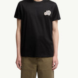 Double Logo Patch Cotton T-Shirt