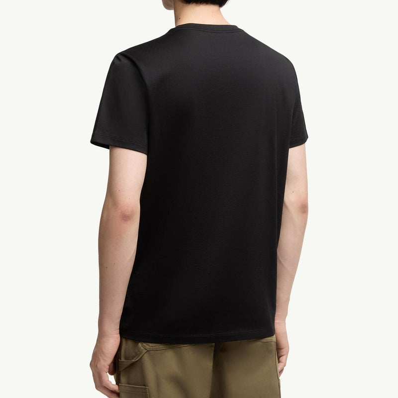 Double Logo Patch Cotton T-Shirt