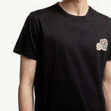 Double Logo Patch Cotton T-Shirt