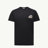 Double Logo Patch Cotton T-Shirt