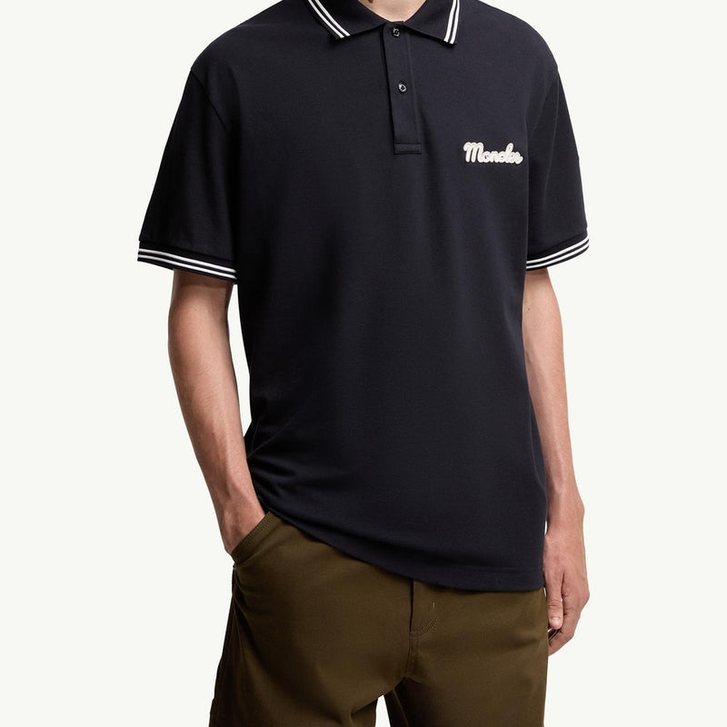 Embroidered Logo Cotton Piquet Polo Shirt