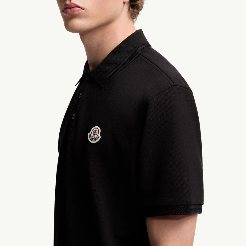 Logo Patch Cotton Piquet Polo Shirt