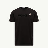 Flocked Logo Cotton T-Shirt