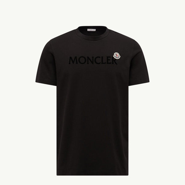 Flocked Logo Cotton T-Shirt
