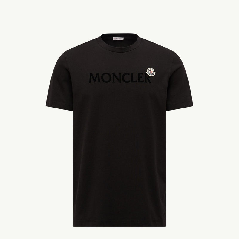 Flocked Logo Cotton T-Shirt