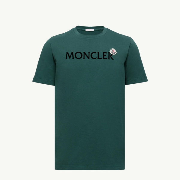 Flocked Logo Cotton T-Shirt